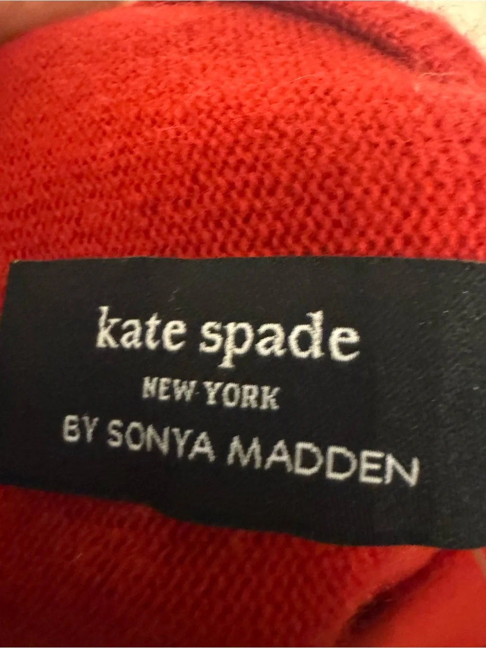 KATE SPADE 100% Cashmere Red Women's Wrap Sweater